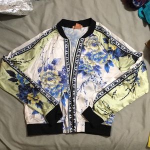 Floral bomber jacket